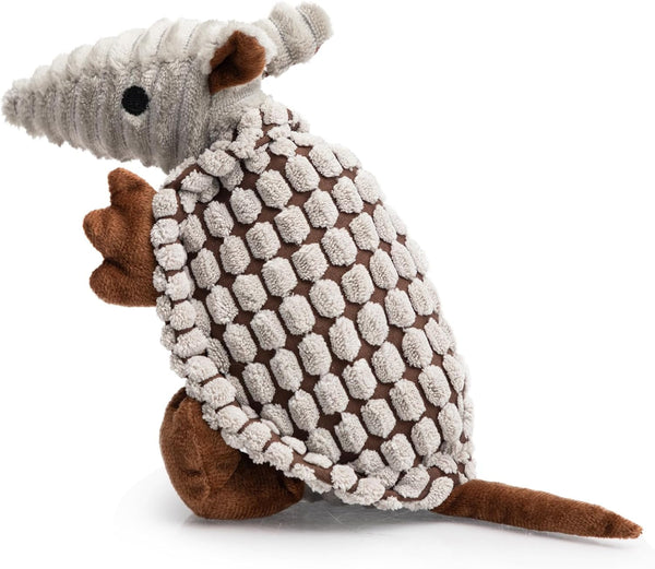 Hollypet Plush Squeaky Armadillo Chew Dog Toy for Small Medium, 8" | Cute Stuffed Armadillo Toy with Unique Grunt Squeaker & Textured Fabric for Teeth Cleaning. Great for Small & Medium Dogs1