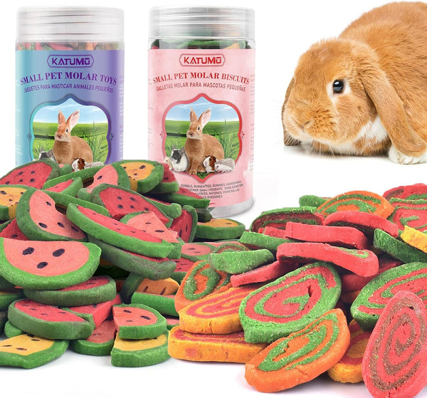 KATUMO Rabbit Toys, 220G / 7.7Oz Rabbit Treats Bunny Chews Guinea Pig Molar Treats for Bunny, Hamster, Chinchilla, Gerbil, Other Small Rodents7