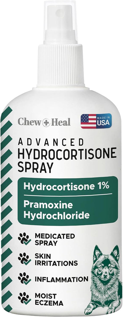 Hydrocortisone Spray for Dogs - 4 Oz anti Itch Spray for Dogs | for Irritated Skin, Hot Spots, Flea Bites, Itching - Made with Hydrocortisone and Pramoxine Hydrochloride - Made in the USA1