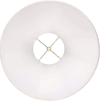 Griffin Extra Large Off-White Shantung Lamp Shade 7X18X10.5 (Spider) | 7" Top X 18" Bottom X 10.5" High X 12" Slant Replacement for Table + Floor Lamps Harp + Finial3