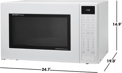 SMC1585KW Convection Countertop Microwave Oven with Removeable 15.4" Carousel Turntable, 1.5 Cubic Feet, 900 Watt, Sensor Cooking, White | 1.5 Cubic Feet, 900 Watt, Removeable 15.4" Carousel Turntable, Sensor Cooking9