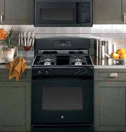 GE JVM3160DFBB 30" Over-The-Range Microwave Oven with 1.6 Cu. Ft. Capacity in Black | 1.6 Cu Ft Capacity, 1000W, 300 CFM 2-Speed Vent, Auto and Time Defrost, Convenience Controls4