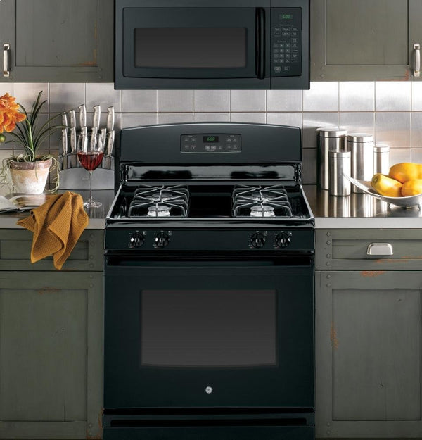 GE JVM3160DFBB 30" Over-The-Range Microwave Oven with 1.6 Cu. Ft. Capacity in Black | 1.6 Cu Ft Capacity, 1000W, 300 CFM 2-Speed Vent, Auto and Time Defrost, Convenience Controls4