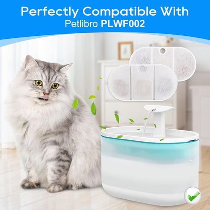 Cat Water Fountain Filter - 8 Pack Replacement Filters and 8 Pack Sponge Filter Compatible with PETLIBRO Capsule 71Oz/2.1L Ultra Quiet Water Fountains PLWF002 Pet Dispenser | 8 Pack Replacement Filters and 8 Pack Sponge Filter Capsule 71Oz/2.1L Ultra Quiet Water Fountains PLWF002 Pet Dispenser2