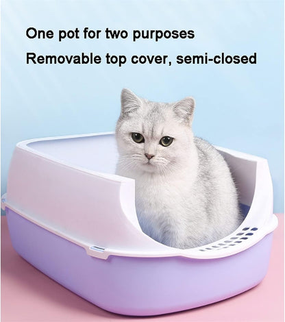 Dog Potty Training Toilet ﻿ Pet Supplies Closed Cat Litter Pan Detachable and Washable Folding Box Multifunctional Covered Toilet Sand Leaking Pedal Design(C)2