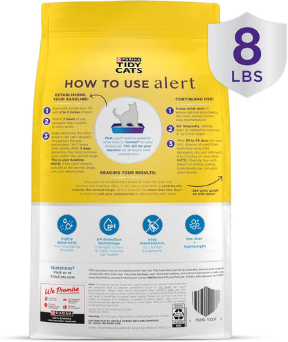 Purina Tidy Cats Care Alert Health Monitoring Litter, 8 Lb | Non-Clumping Color Changing Crystal Litter with Long-Lasting Ammonia Odor Control7