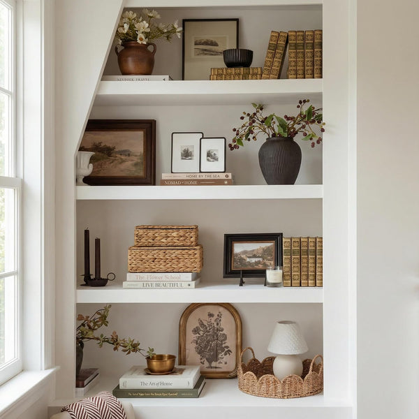 Decorative Storage Boxes with Lids - Set of 2 Wicker Organizer Bins | Beautiful Rattan Design for Shelves and Home Decor - Safely Store Photos, Documents and Memory Box Keepsakes in Style9