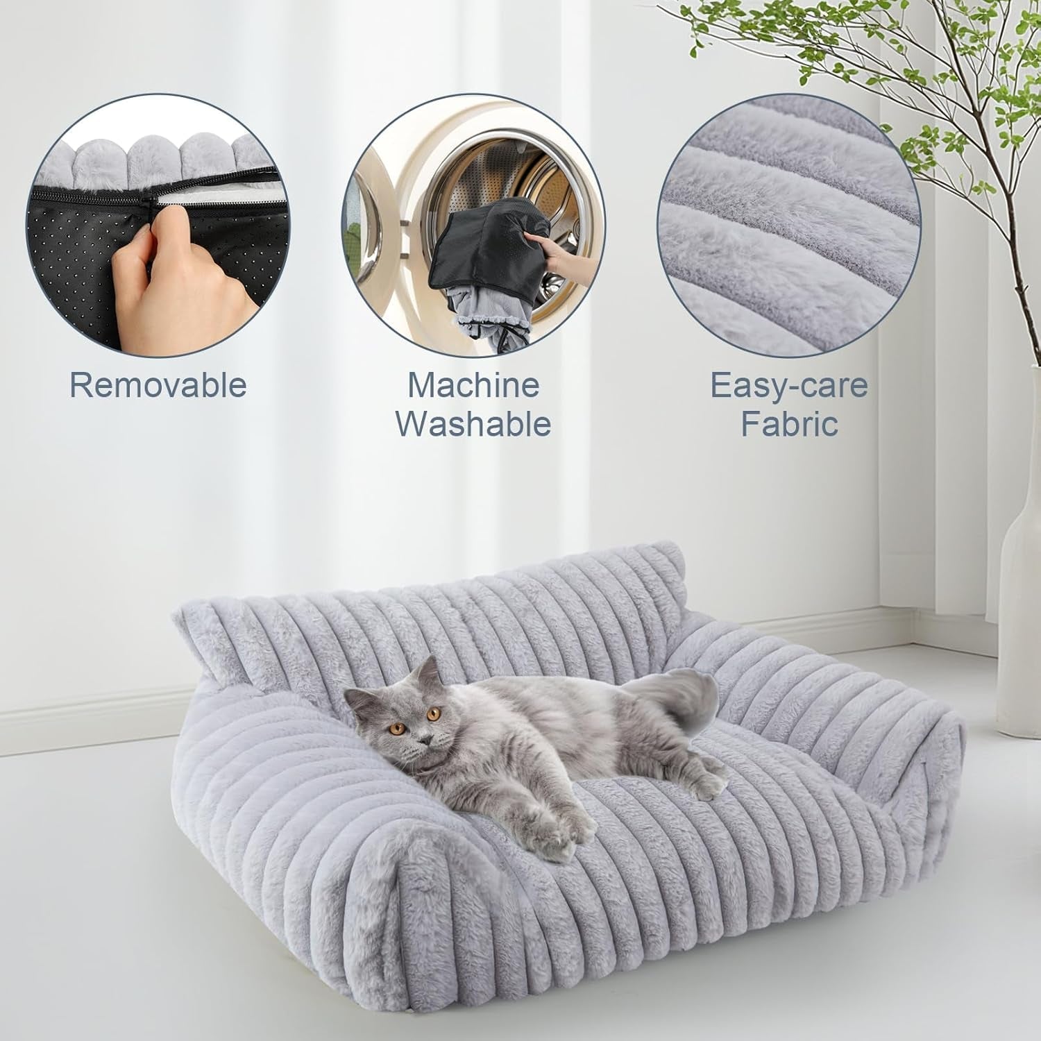cute-cat-couch-bed-for-indoor-cats-dog-beds-for-small-dogs-couch-s-grey-dog-couch-bed-with-removable-washable-cover-cute-fluffy-pet-sofa-cat-couch-bed-washable-dog-bed-medium-large-size-dog