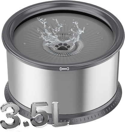 1.6 Gallon Dog Water Bowl, 6.5L/220Oz Stainless Steel No Spill Water Bowl for Large Dogs, Super Large Capacity Splash Proof Pet Slow Drinking Water Bowl with Anti-Slip Mat for Mess Drinkers9