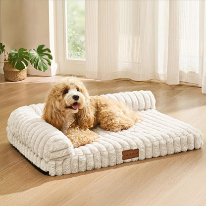 Orthopedic Calming Large Dog Bed Pet Sofa Bed 36''X24'' Grey | 2-Sided Pet Couch Large Sized Dog, Soft Egg-Crate Foam Dog Mat, Waterproof Removable Washable Cover, Nonskid Bottom Cat Bed10
