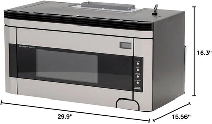 R1514TY 1-1/2-Cubic-Foot 1000-Watt Over-The-Range Microwave, Stainless | 1.5-Cu. Ft. Over-The-Range Microwave Oven, 1000W, Stainless Steel, Concealed Control2