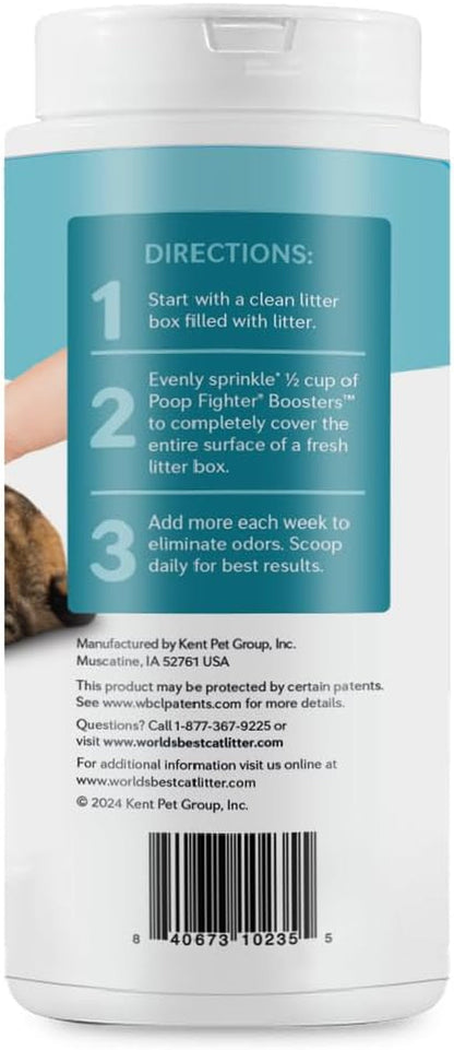World'S Best Cat Litter, Boosters Poop Fighter Additive, 18 Oz Canister3