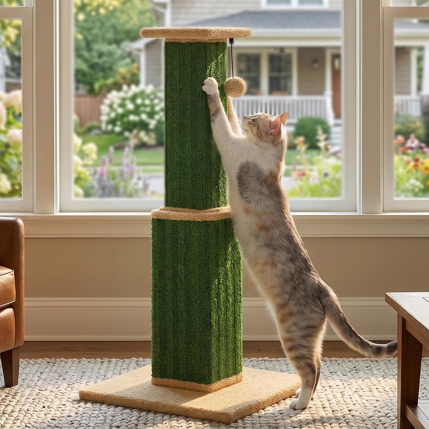 pawz-road-large-cat-scratching-post-32-tall-black-cat-scratcher-heavy-duty-cat-post-with-16x16-large-base-covered-sturdy-woven-sisal-scratcher-and-cat-toy-ball-for-adult-and-indoor-cats