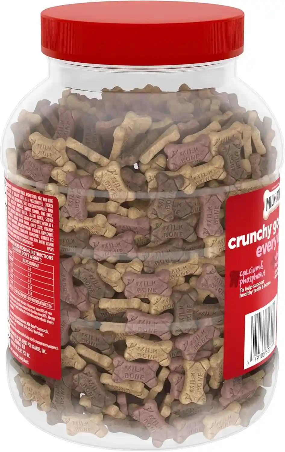 milk-bone-flavor-snacks-mini-s-dog-biscuits-flavored-crunchy-dog-treats-36-oz-canister-5-calories-per-treat-15-protein-3-flavors-per-canister-beef-chicken-bacon-naturally-artificially-flavored