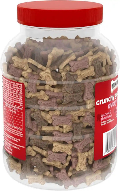 Milk-Bone Flavor Snacks Mini’S Dog Biscuits, Flavored Crunchy Dog Treats, 36 Oz. Canister | 5 Calories per Treat, 15% Protein, 3 Flavors per Canister (Beef, Chicken & Bacon, Naturally & Artificially Flavored)8