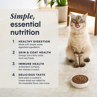 Instinct Limited Ingredient Diet Dry Cat Food, Real Rabbit, 4.5 Lb. Bag | Single Animal Protein and Vegetable Recipe, Raw-Coated Kibble, Farm-Raised Rabbit, Gentle on Sensitive Stomachs5