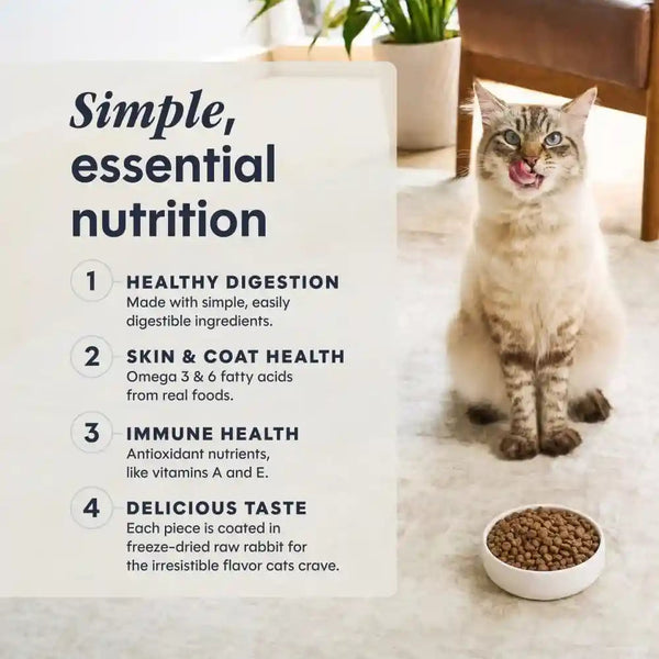 Instinct Limited Ingredient Diet Dry Cat Food, Real Rabbit, 4.5 Lb. Bag | Single Animal Protein and Vegetable Recipe, Raw-Coated Kibble, Farm-Raised Rabbit, Gentle on Sensitive Stomachs5