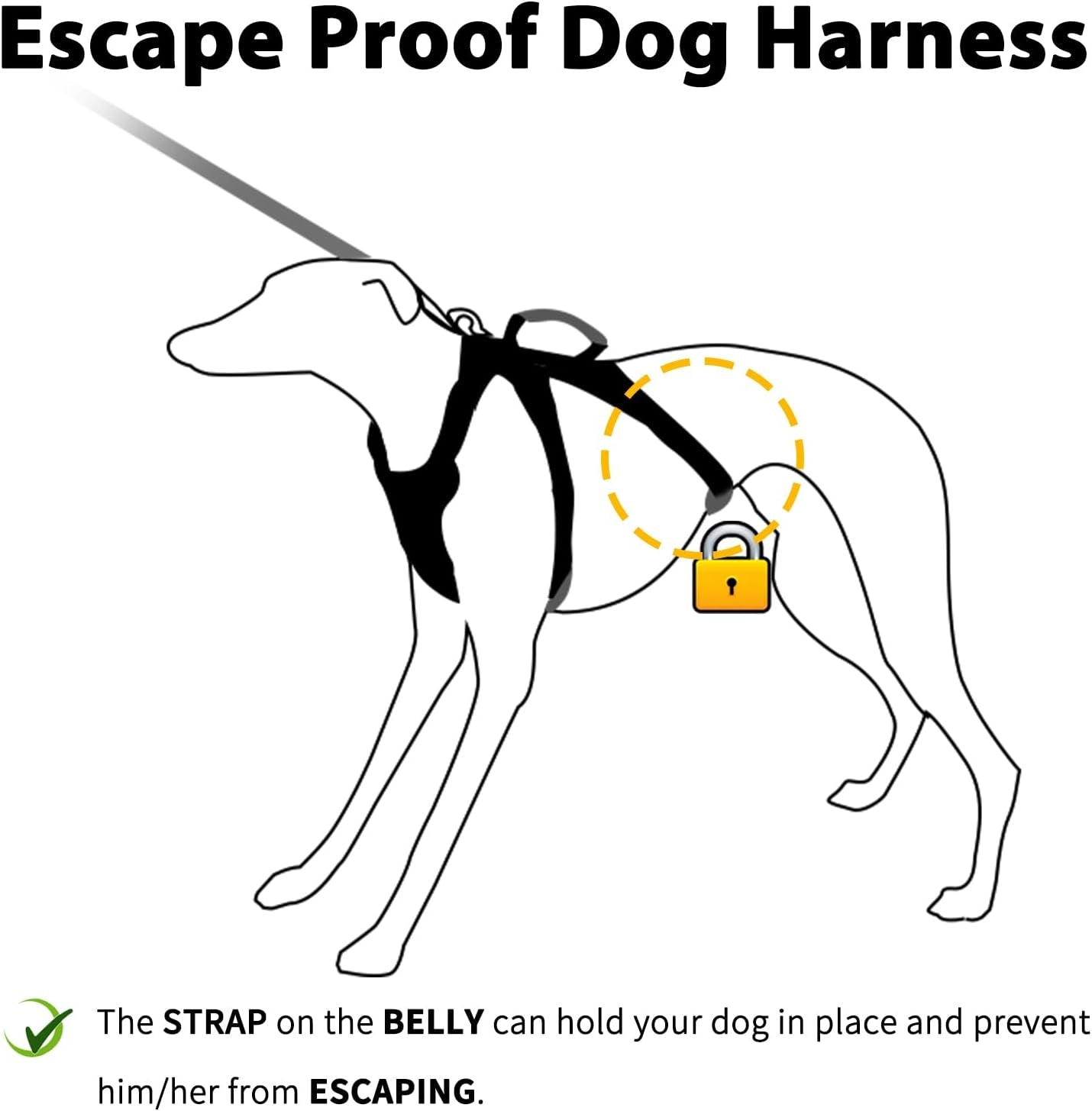 huntboo-escape-proof-harness-no-slip-dog-harness-escape-proof-fully-reflective-harness-with-handle-breathable-durable-adjustable-vest-for-medium-dogs-walking-and-training-gear-black-m