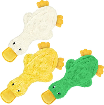 Best Pet Supplies Interactive Squeaky Dog Chew Toy, Ideal Dog Toys for Chewers, Small, Medium & Large Dogs, and Fetch Lovers - Crinkle Duck (Yellow), Large23