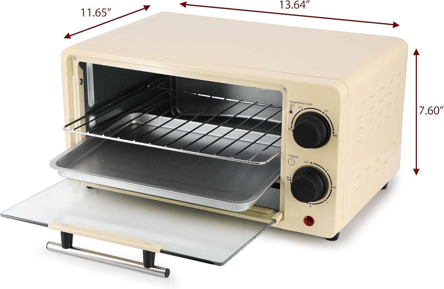 9-5-quart-electric-countertop-toaster-oven-compact-red-kitchen-oven-with-adjustable-temperature-quartz-heating-cream