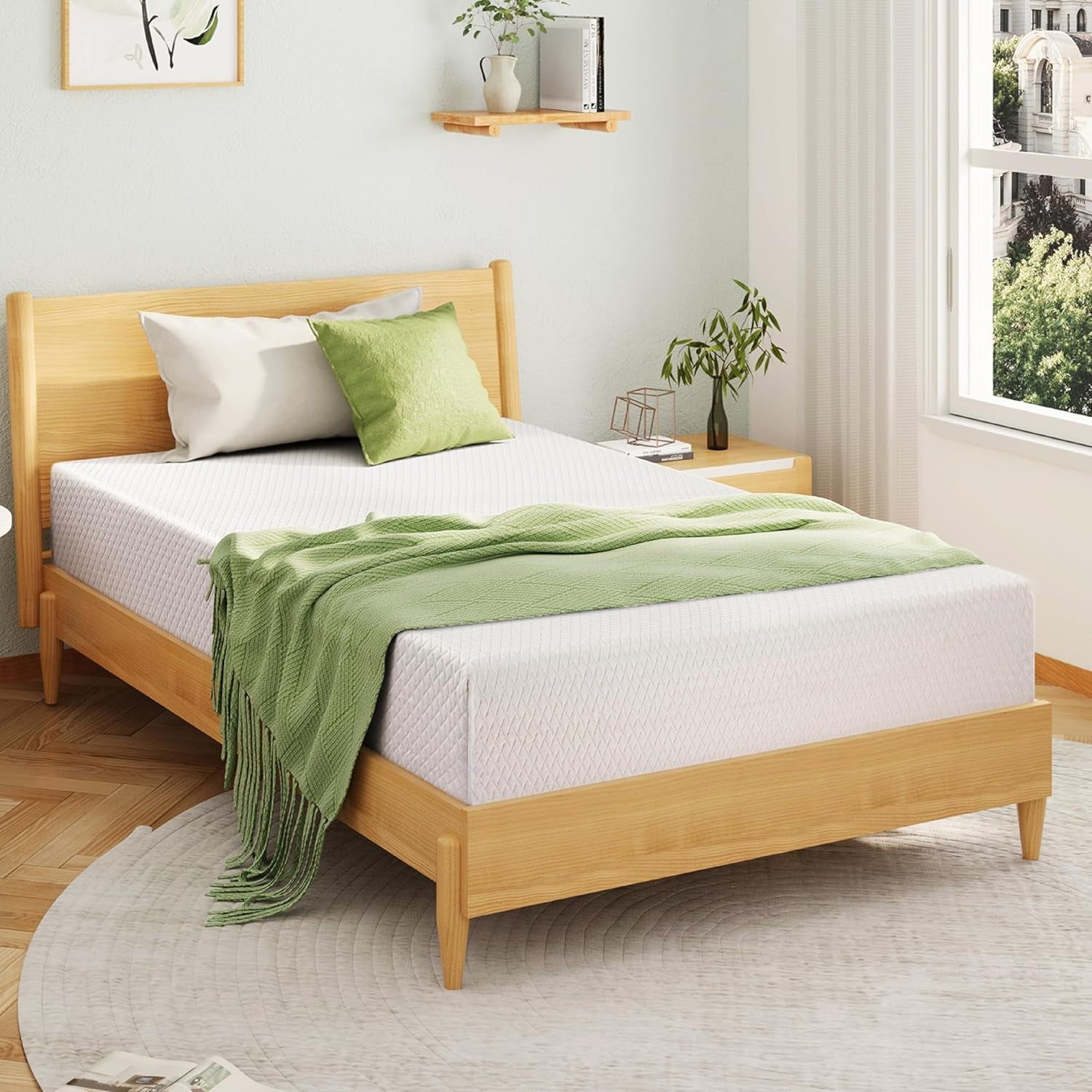 egohome-full-size-memory-foam-mattress-8-inch-green-tea-medium-firm-bed-mattress-in-a-box-cooling-green-tea-gel-pressure-relief-certipur-us-certified-fiberglass-free-75l-x-54w-white