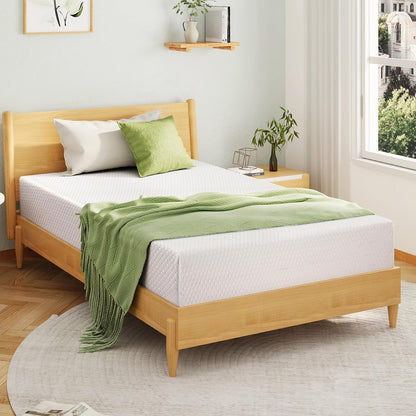 EGOHOME Full Size Memory Foam Mattress 8 Inch, Green Tea, Medium Firm | Bed Mattress in a Box, Cooling Green Tea Gel, Pressure Relief, Certipur-Us Certified, Fiberglass Free, 75''L X 54''W, White1