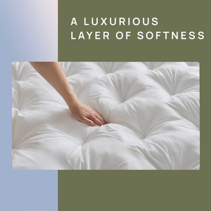 5 Inch Memory Foam Mattress Topper Queen for Back Pain Relief | 5 Inch Extra Thick Gel Memory Foam Topper with Pressure Relief, Body Contouring Support, 4-Way Straps and Plush Comfort6