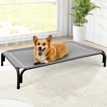 Czpalo Outdoor Elevated Dog Bed for Large Sized Dogs, No-Tool Assembly. | Raised Design Promotes Airflow. Tool-Free Assembly, Easy-To-Clean Mesh, Portable, with Anti-Skid Feet. Indoor/Outdoor Use.12