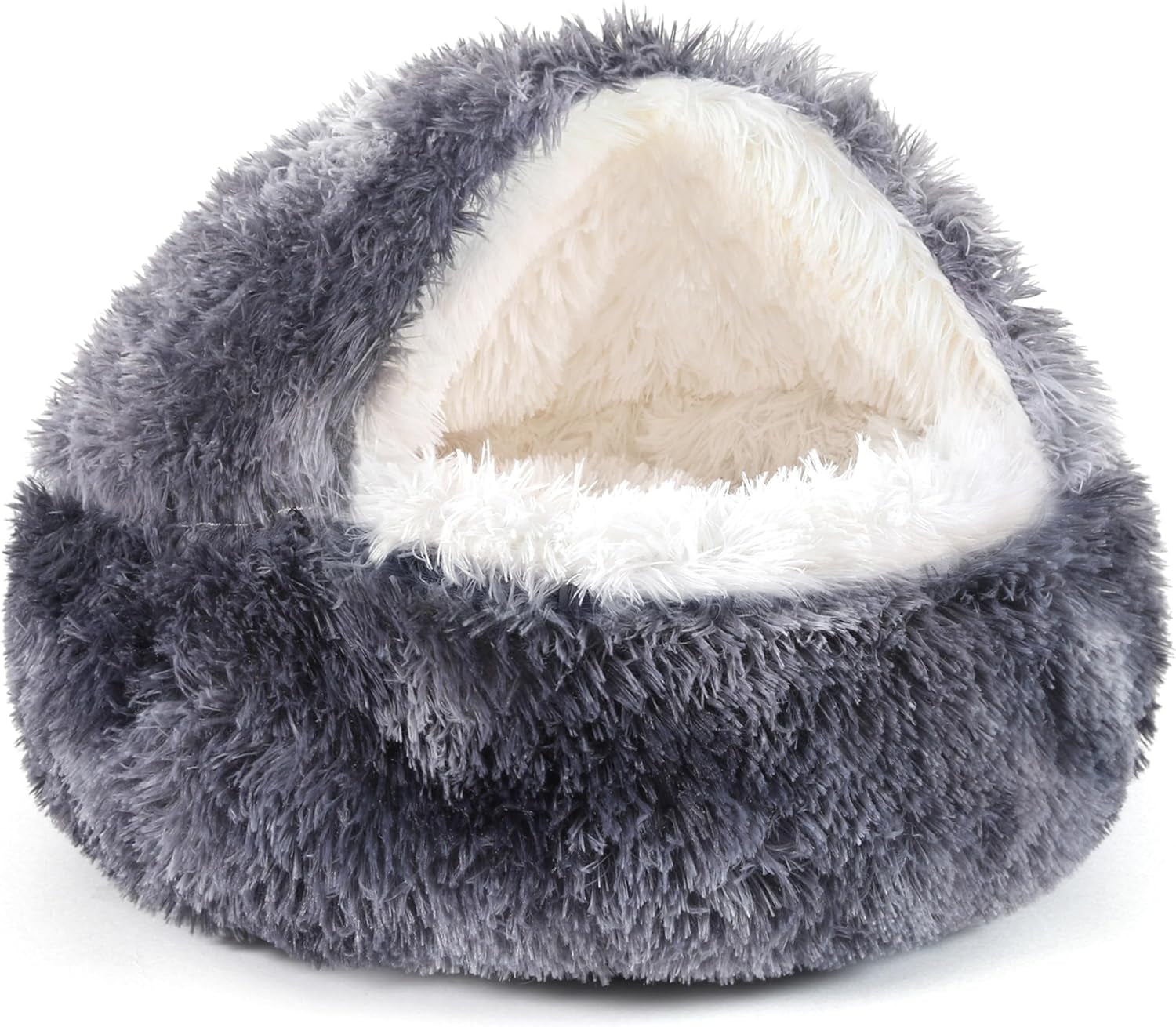 noyal-round-hooded-donut-dog-bed-for-small-medium-pets-plush-fluffy-anti-anxiety-cat-cave-bed-with-cover