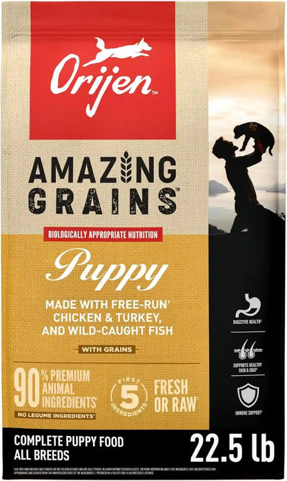 ORIJEN Grain Free WHOLEPREY Dry Dog Food Puppy Recipe 4.5Lb. Bag | 85% Fresh or Raw Ingredients, Grain Free, Made in the USA, Nourishing Organs, No Corn, Soy or Wheat, for Growing Puppies10