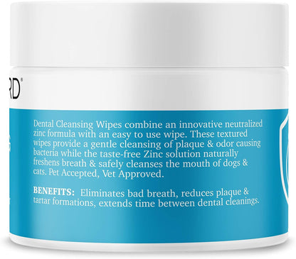 MAXI/GUARD Dental Cleansing Wipes for Dogs, Cats, Horses and Companion Animals (100 Wipes), Light Blue/White2