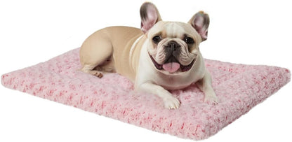 Washable Dog Bed Mat Ultra Soft Dog Crate Pad Comfy Fluffy Pet Kennel Beds Sleeping Mattress for Large Jumbo Medium Small Dogs, 36 X 23 Inch, Gray14