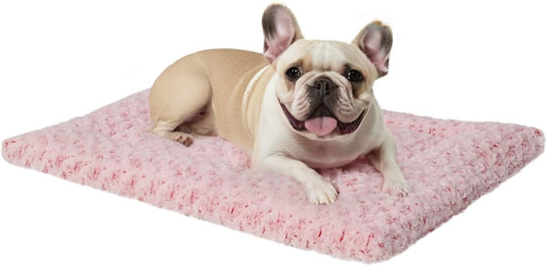 Washable Dog Bed Mat Ultra Soft Dog Crate Pad Comfy Fluffy Pet Kennel Beds Sleeping Mattress for Large Jumbo Medium Small Dogs, 36 X 23 Inch, Gray14