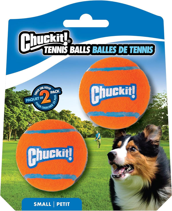 Chuckit! Dog Tennis Ball Dog Toy, Medium (2.5 Inch Diameter) for Dogs 20-60 Lbs, Pack of 414