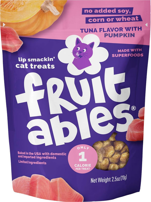 Fruitables Crunchy Cat Treats, Healthy Cat Treats, Tuna & Pumpkin, 2.5Oz | Healthy Cat Treats, Natural Feline Snacks, Protein Rich, Crunchy Biscuits, Indoor Cats, Kitten Rewards, Made in USA15