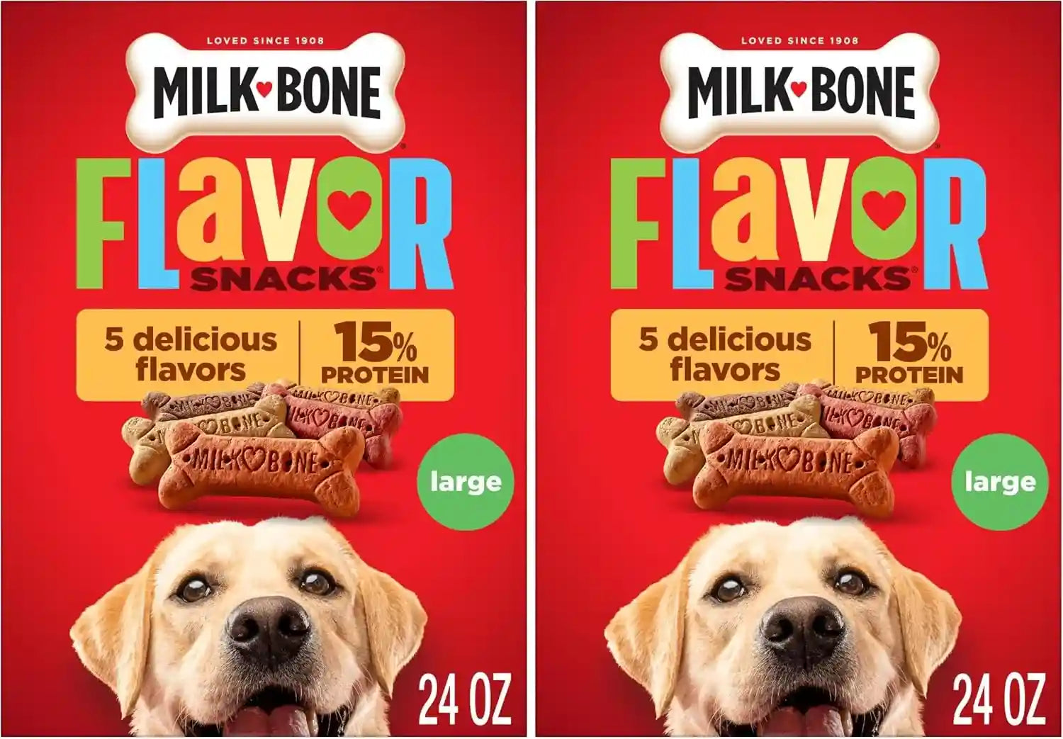 milk-bone-flavor-snacks-mini-s-dog-biscuits-flavored-crunchy-dog-treats-36-oz-canister-5-calories-per-treat-15-protein-3-flavors-per-canister-beef-chicken-bacon-naturally-artificially-flavored