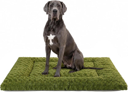 Washable Dog Bed Mat Ultra Soft Dog Crate Pad Comfy Fluffy Pet Kennel Beds Sleeping Mattress for Large Jumbo Medium Small Dogs, 36 X 23 Inch, Gray22