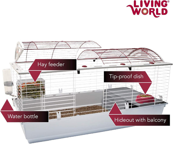 Living World - Deluxe Hybrid Habitat, X-Large | Rabbit, Guinea Pig, Chinchillas, and Small Animal Cage5