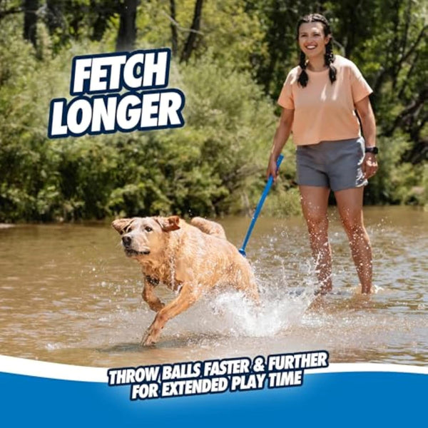 Chuckit! Dog Ball Launcher 12M Sport with 12" Handle Length for Medium 2.5" Dog Balls for Dogs 20-60 Lb, Plastic Pet Fetch Ball Thrower, Perfect for Kids, Made in USA, Blue3