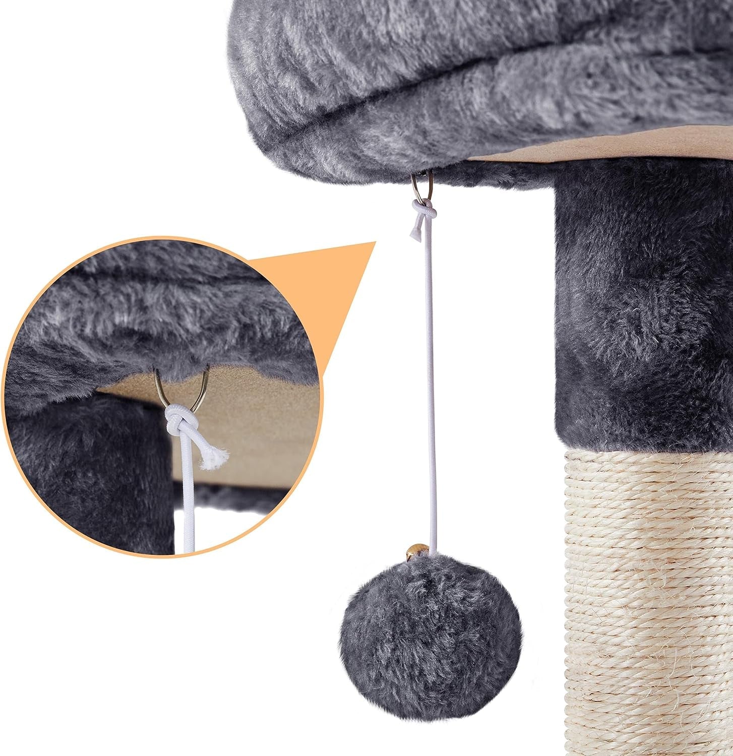 yaheetech-34-5in-scratching-post-cat-scratchers-for-indoor-cats-and-kittens-multifunctional-activity-post-w-sisal-rope-dangling-ball-large-condo-dark-gray