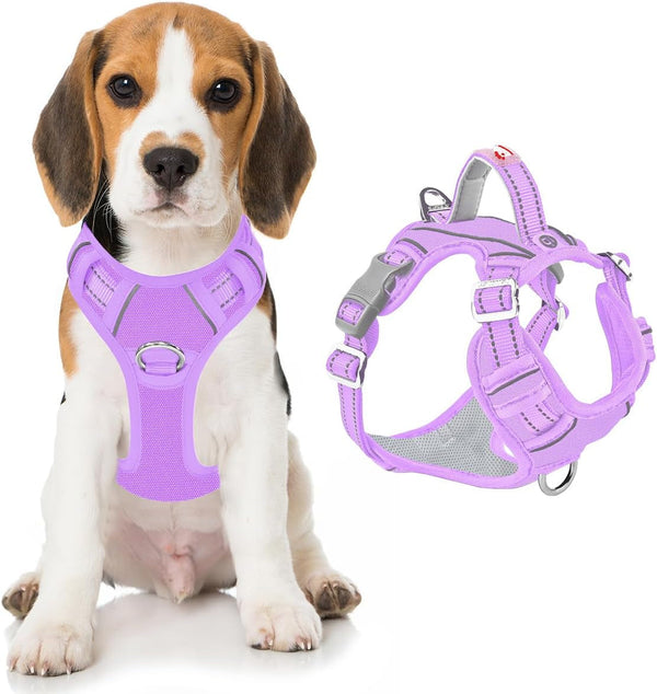 BARKBAY Dog Harness No Pull with ID Tag Pocket - Heavy Duty, Reflective, Easy Control for Large Dogs(Blue,L)69