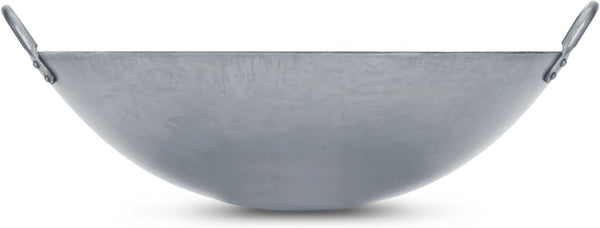 Big 16 Inch Heavy Canton Style Hand Hammered Carbon Steel Wok (Round Bottom) / 731W875