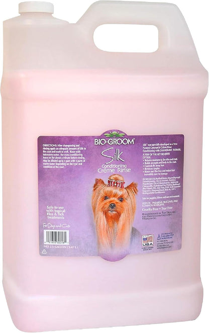 Bio-Groom Silk Creme Rinse Dog & Puppy Conditioner - Hair Detangler for Dogs, Moisturizes Skin & Coat, Removes Tangles & Frizz, Made in USA - 1 Gallon6