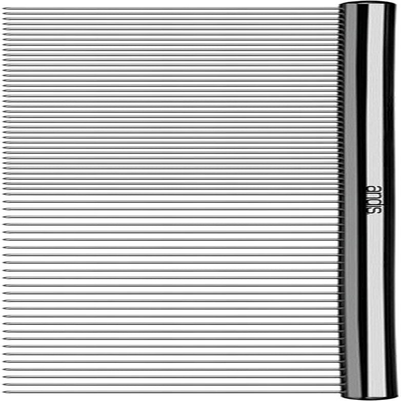 andis-65730-stainless-steel-comb-for-knots-mats-loose-hair-removal-effective-dematting-tool-comfortable-lightweight-portable-safe-for-dogs-cats-pets-silver-7-1-2-inch