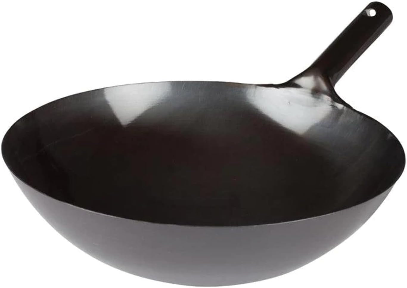16-black-carbon-steel-commercial-wok-integral-handle-even-heat-distribution-great-for-stir-fry-sauteing-frying-and-restaurant-kitchens