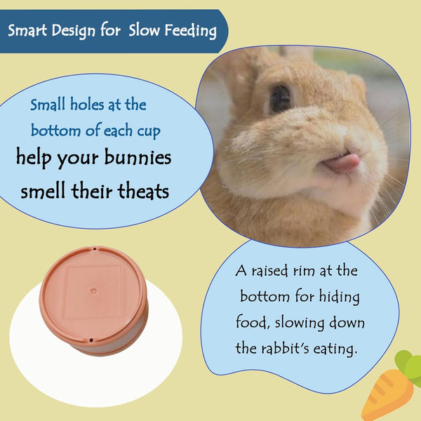 8 Pcs Stacking Cups for Rabbits Guinea Pig Reusable Multi-Colored Bunny Toy Rabbit Toys of Different Sizes, Safe Plastic Nesting Toys for Bunny Small Animals Hiding Food and Playing4