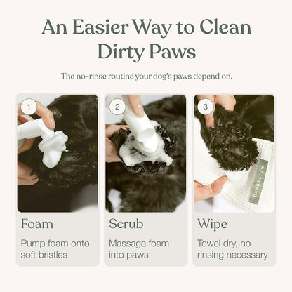 Dog Paw Cleaner, Clean Paws, No Rinse Foam Cleaner with Brush, 5 Fl Oz | Dandylion Dog Paw Washer, Fragrance Free, Ph Balanced, Waterless, Foaming Washer with Silicone Brush, Pet Cleaning Supplies6