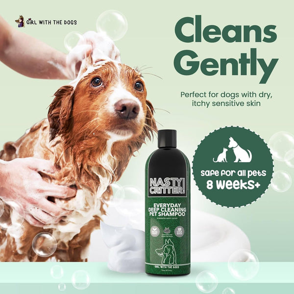 Nasty Critter! by Girl with the Dogs - Made in USA - Deep Clean Everyday Dog Shampoo for 8 Weeks+ (16 Oz)3
