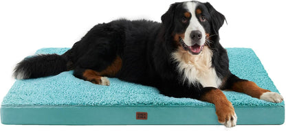 EHEYCIGA Orthopedic Dog Bed Large with Removable Washable Cover,Grey,41X27 | Egg Crate Foam Support,Durable Oxford Fabric,Non-Slip Bottom,Machine Washable,Soft Waterproof Plush Pet Bed Mat for Crate36