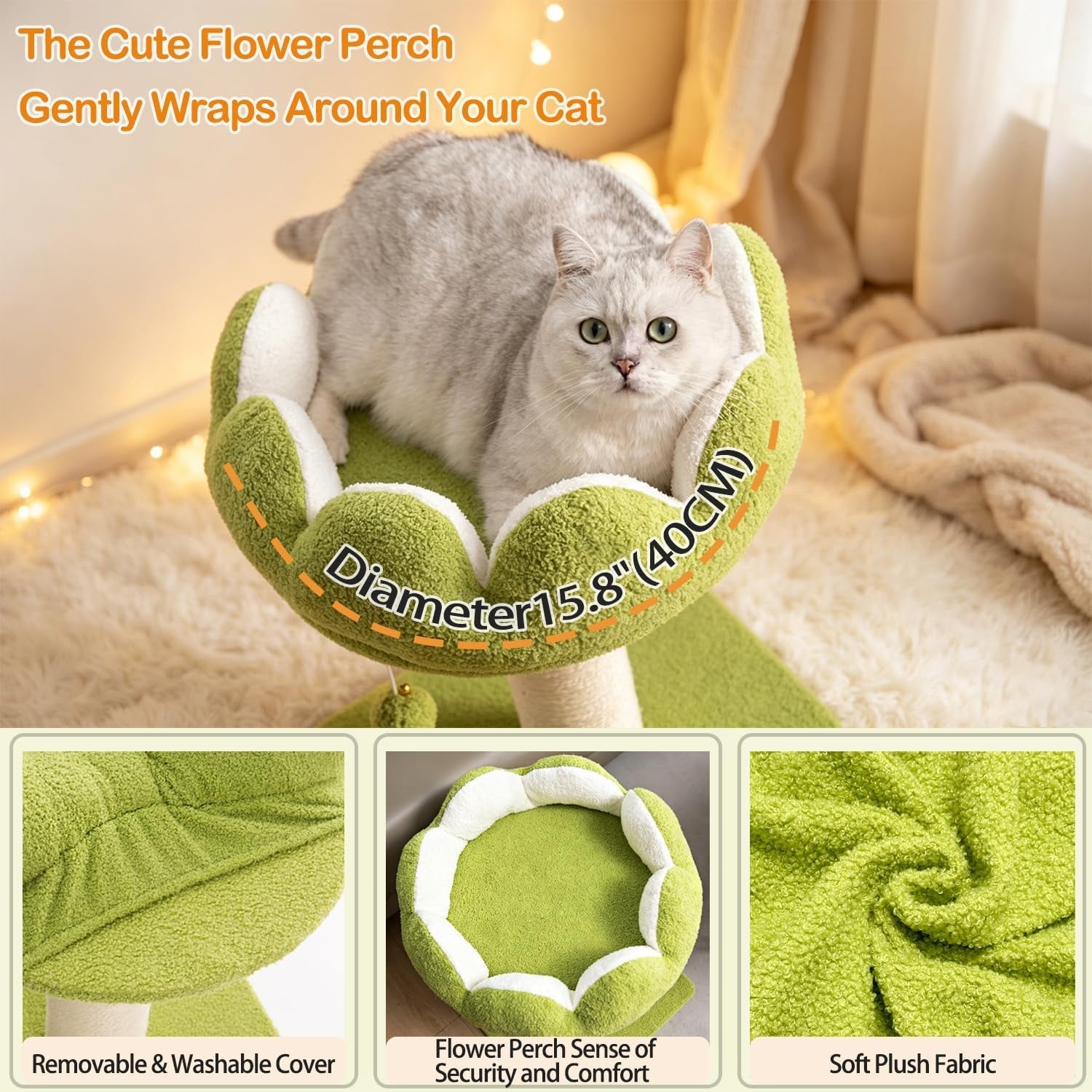 flower-cat-scratching-post-for-indoor-cats-scratcher-with-bed-comfortable-removable-perch-cute-cat-tree-with-dangling-ball-sisal-scratching-post-simple-assembly-stability